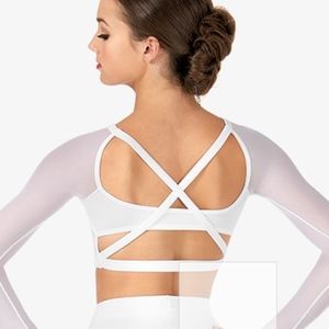 Body Wrappers White Crop Top